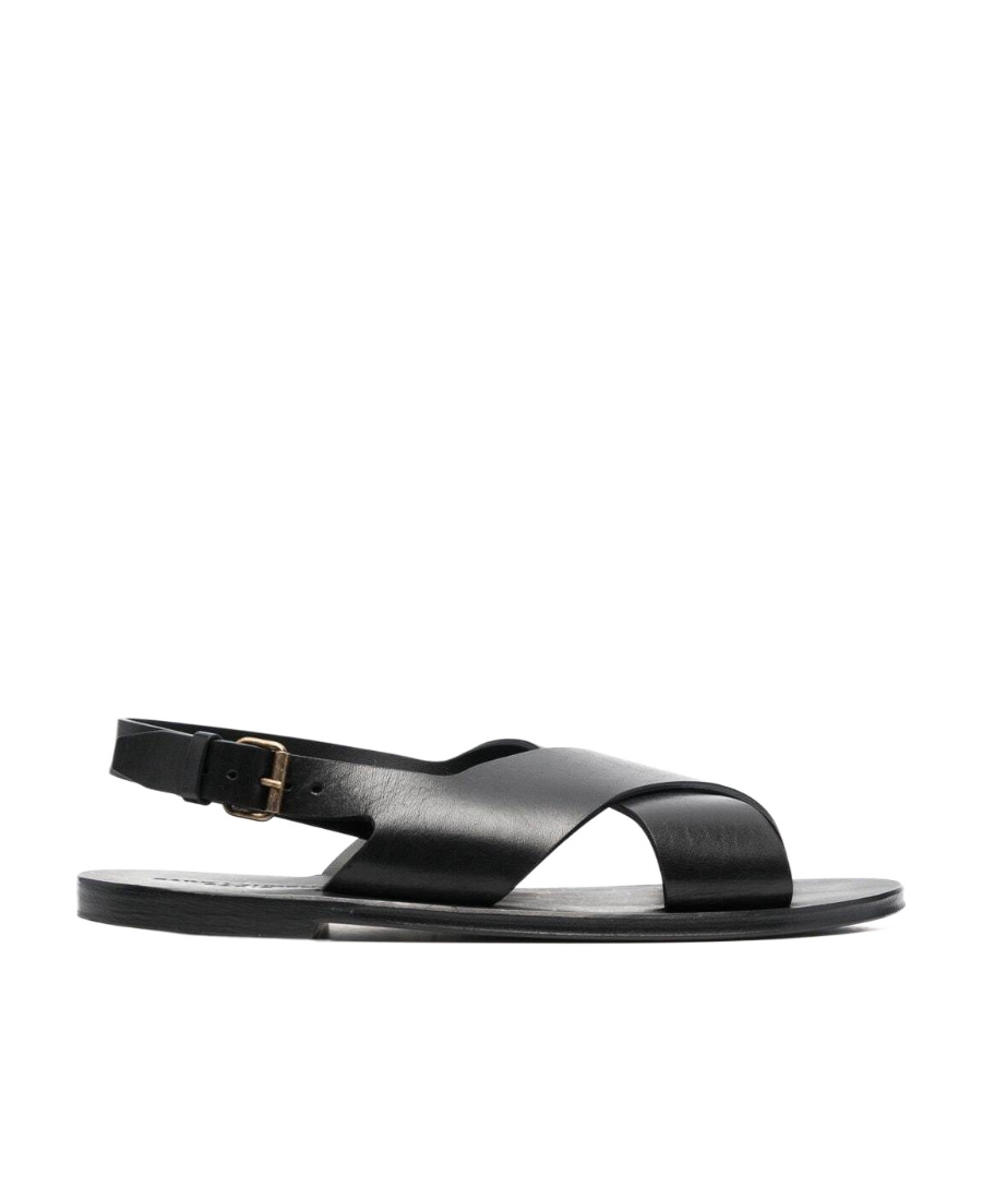 Saint Laurent Mojave Sandals In Smooth Leather In Black