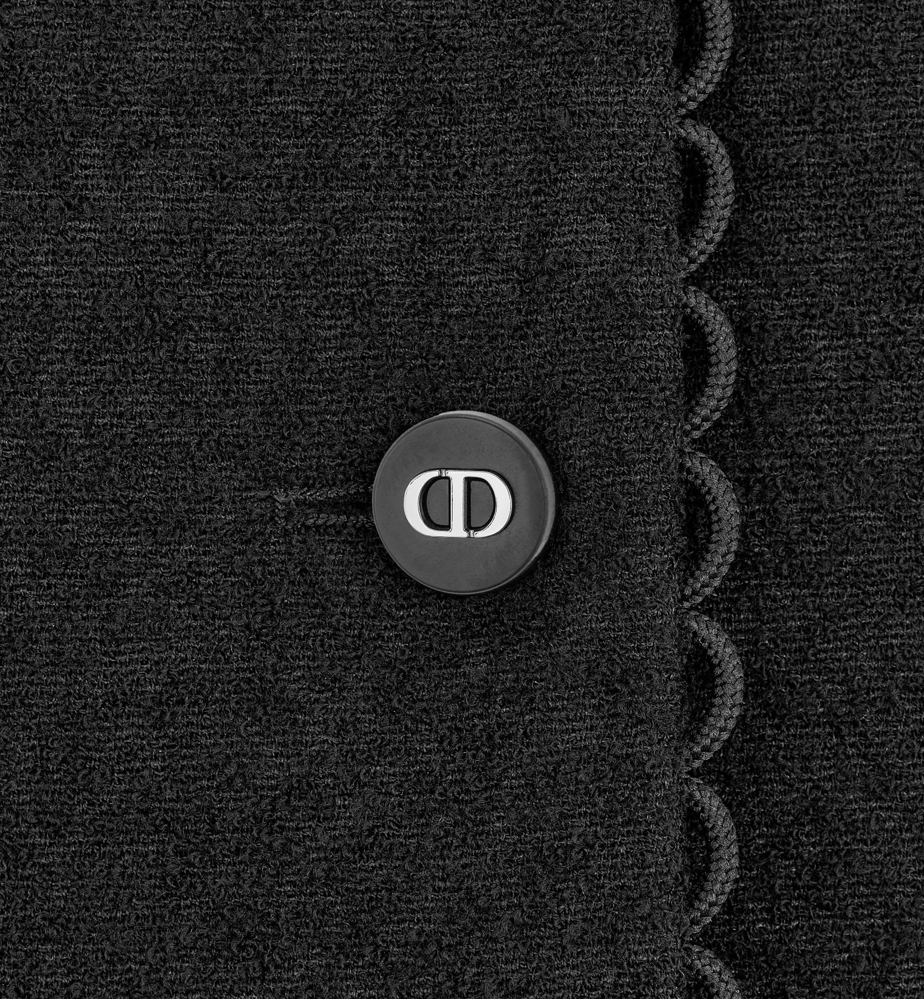 Dior Button Wool Casual Jacket In Black