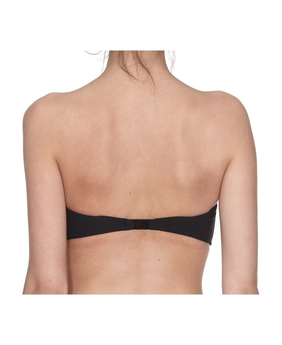 Shop Marysia Antibes Scalloped-edge Bikini Top In Black