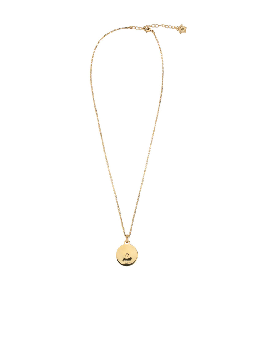 Versace Medusa Medallion Necklace In Yellow