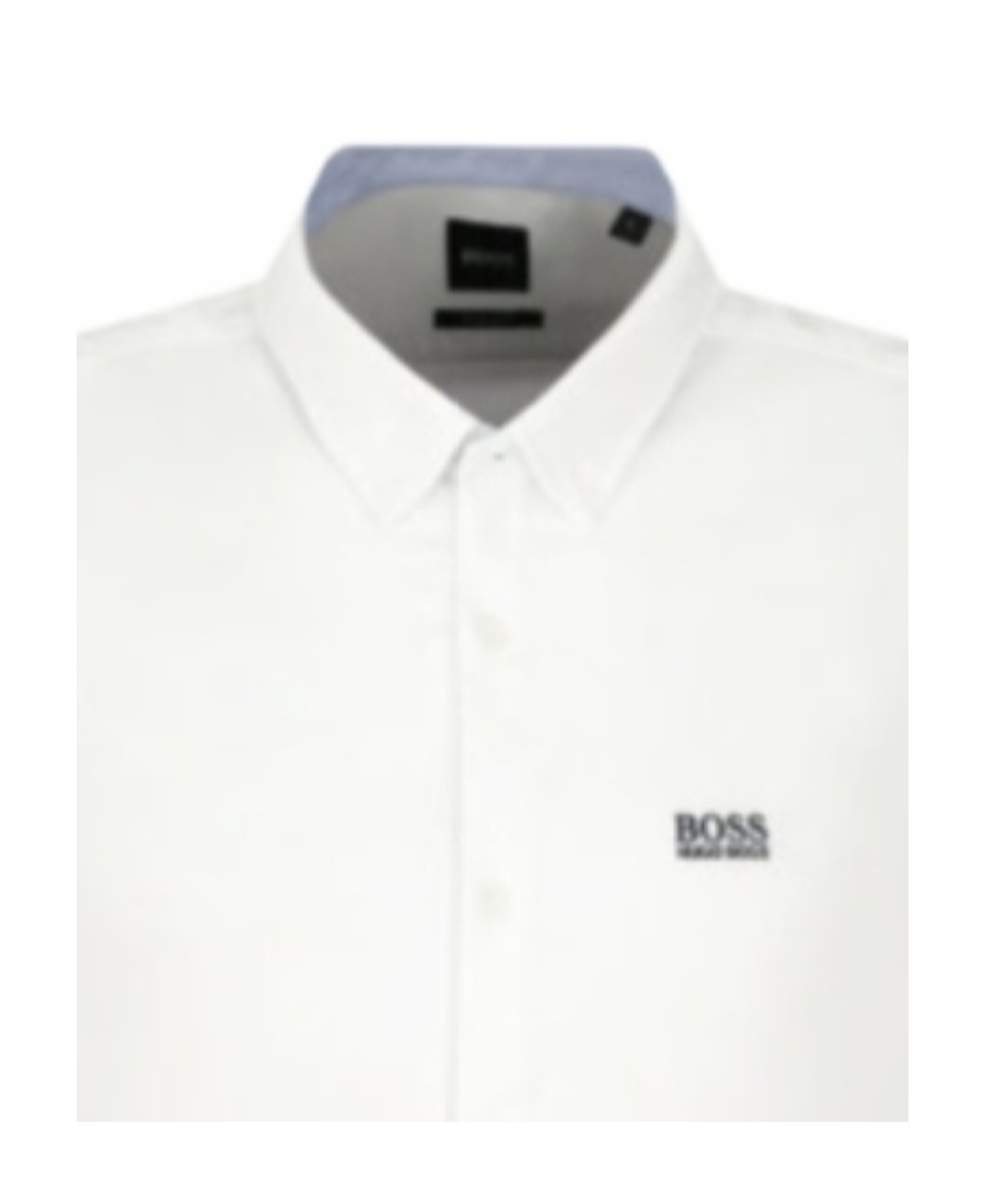 Hugo Boss White Logo Detail Short-sleeved Shirt In White