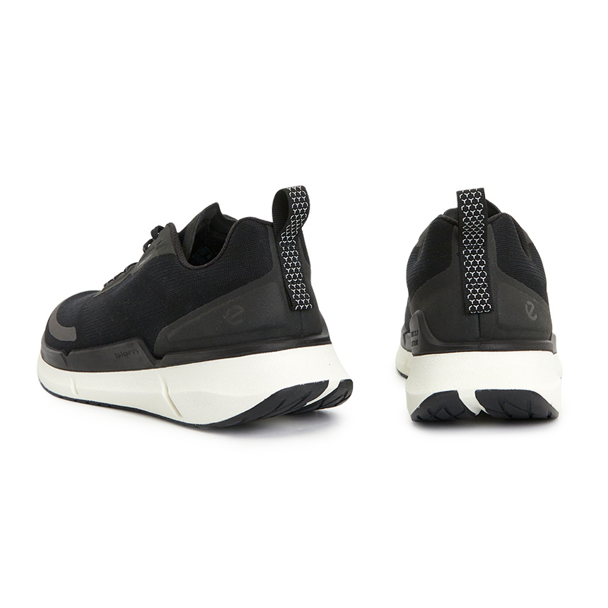 Ecco Lace-up Mesh Sneakers In Black