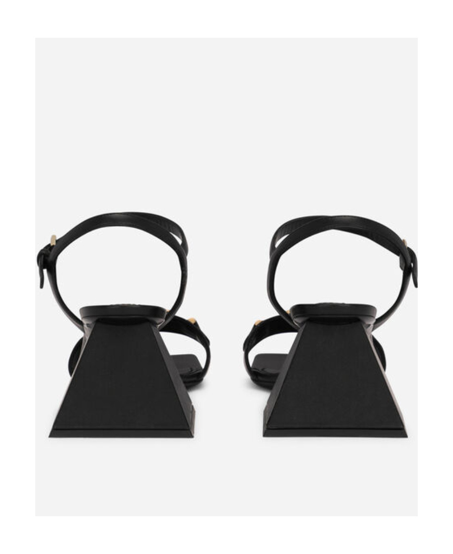 Dolce & Gabbana Logo-detail Open-toe Sandals In Black