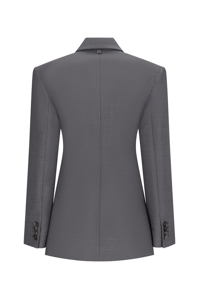 Giuseppe Di Morabito Asymmetrical Double-breasted Jacket In Gray