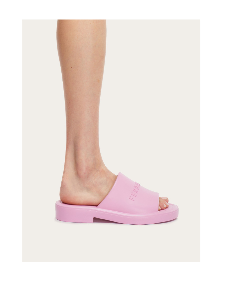 Ferragamo Knurled Slippers In Pink