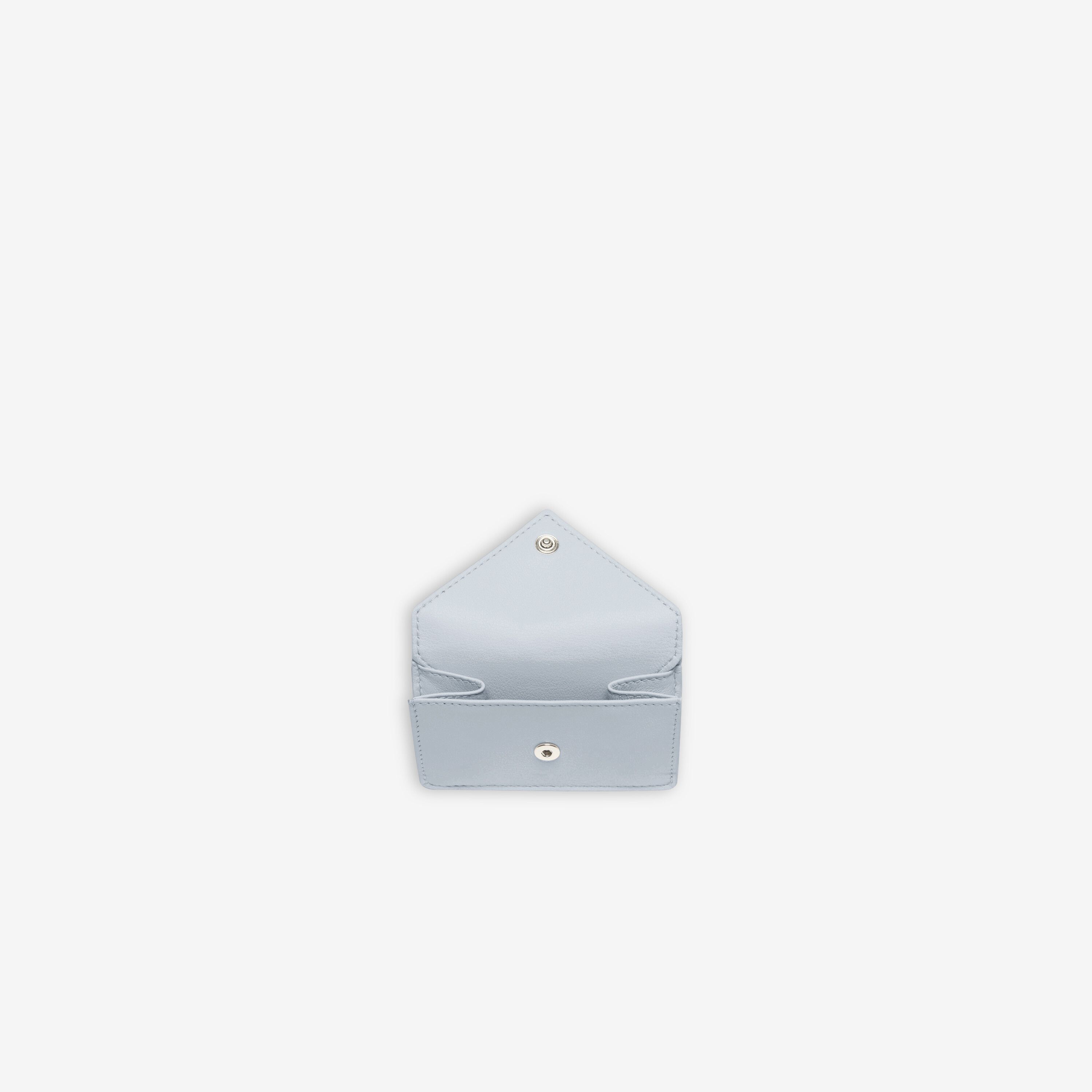 Balenciaga Mini Papier Wallet In Gray