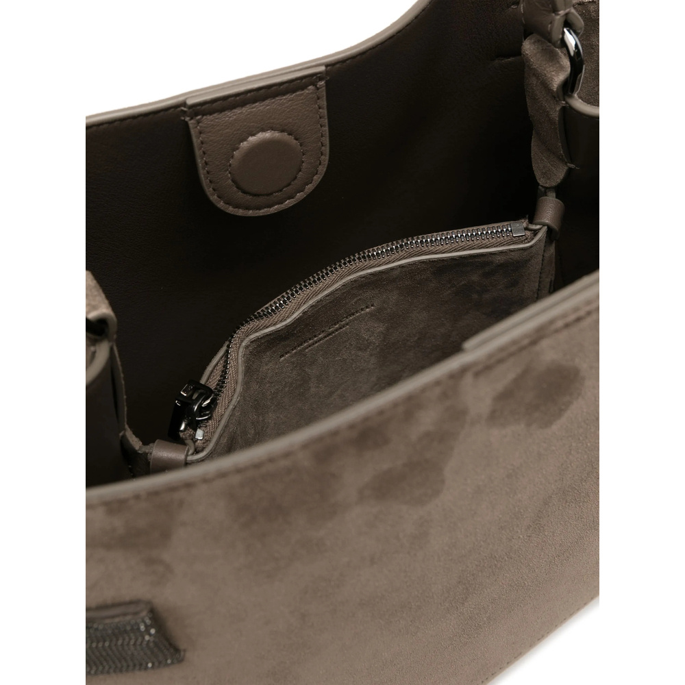 Shop Brunello Cucinelli Essence Tote Bag In Brown