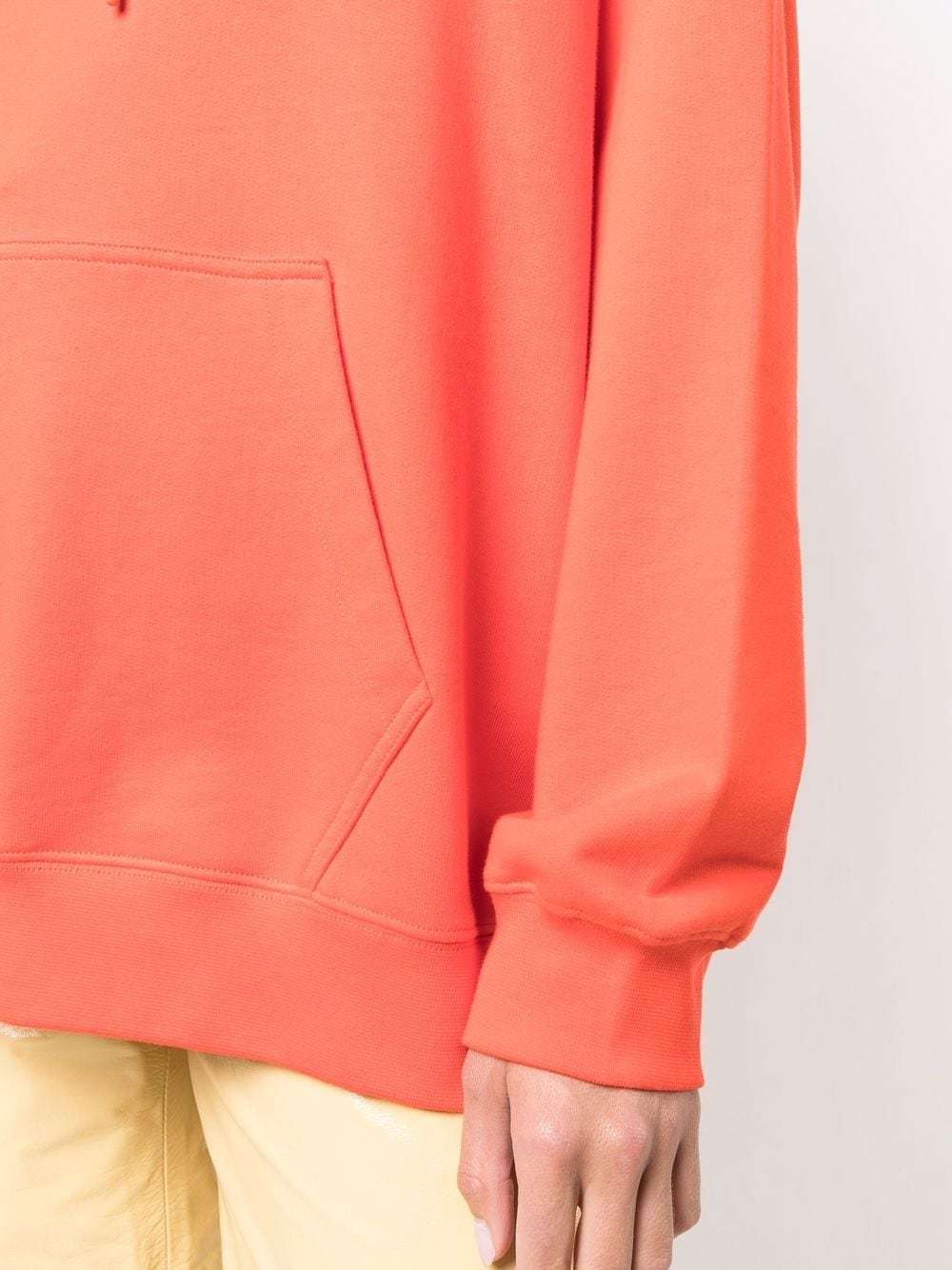 Msgm Long-sleeved Cotton Hoodie In Pink