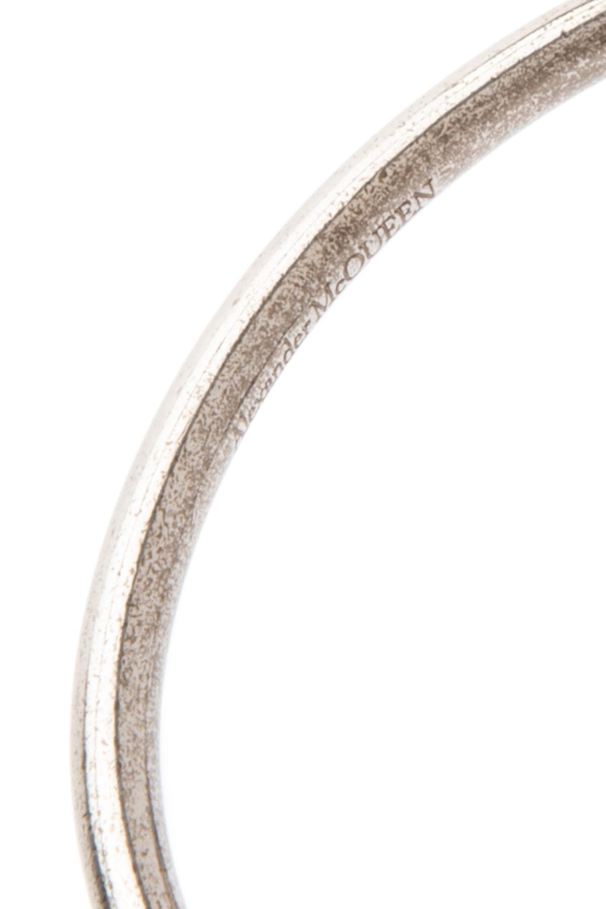 Alexander Mcqueen Jewelled Twin Skull Bracelet In White