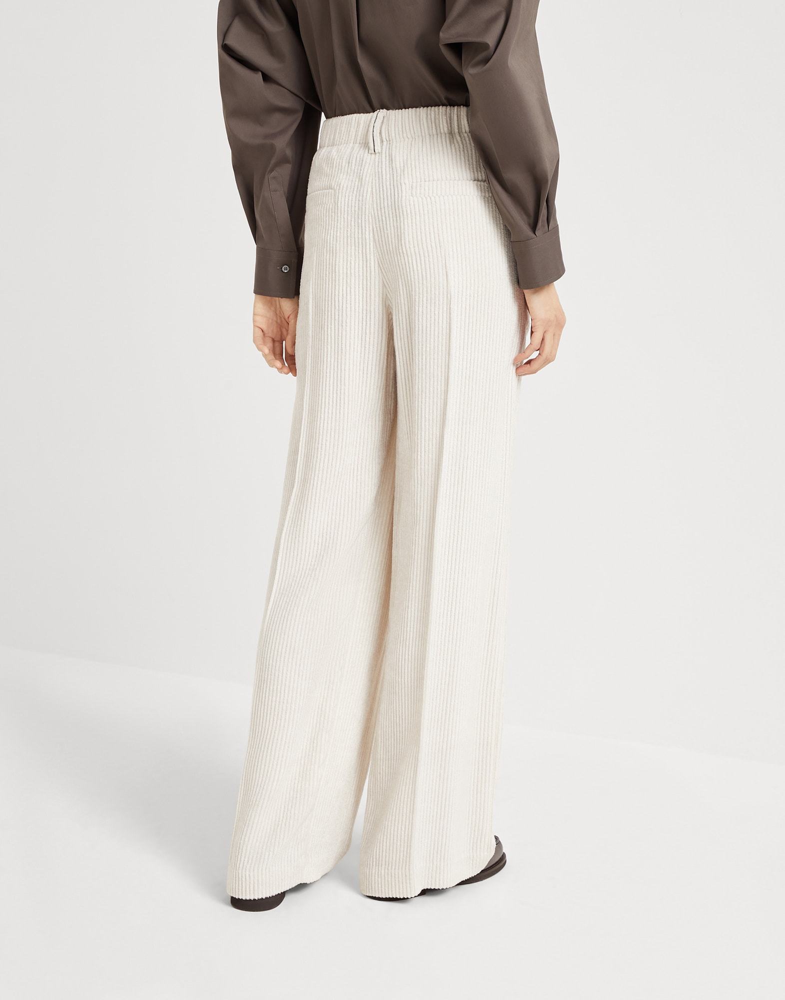 Brunello Cucinelli Sartorial Wide-leg Trousers In Multi