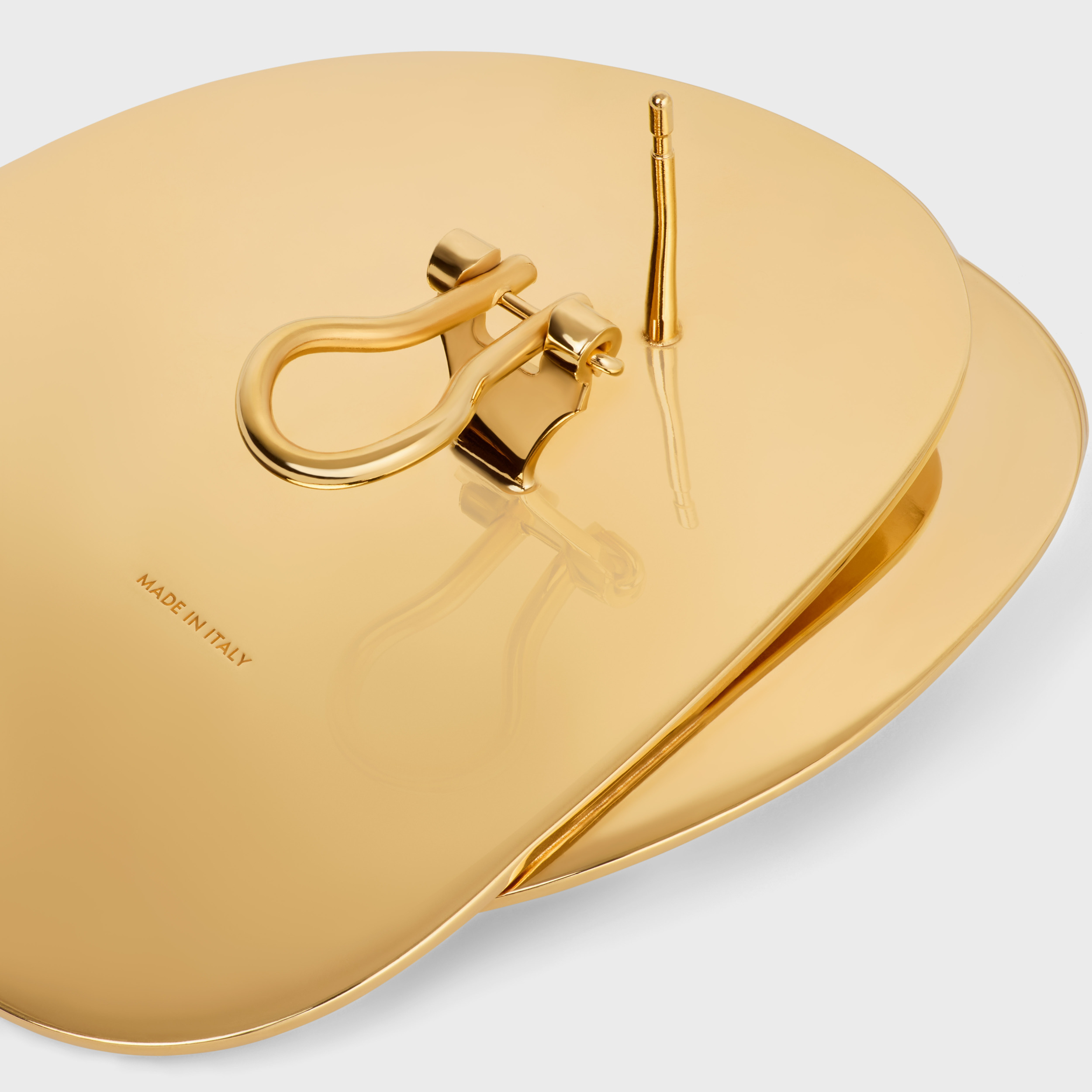 CELINE CELINE PETALE EARRINGS IN BRASS WITH GOLD FINISH