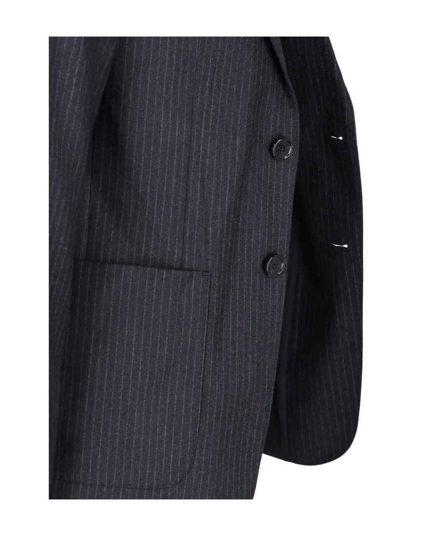 Ami Alexandre Mattiussi Ami Paris Pinstriped Single-breasted Tailored Blazer In Black
