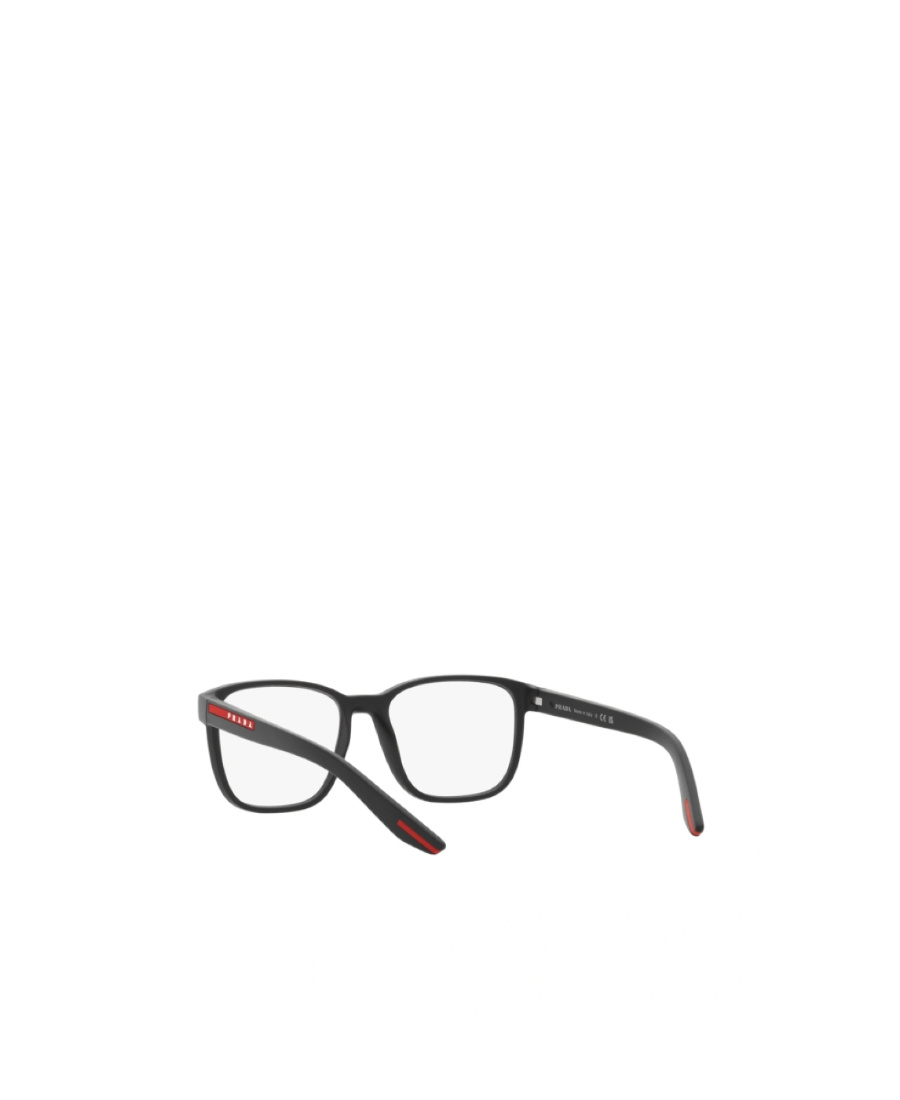 Prada 56mm Rectangular Optical Glasses In Black