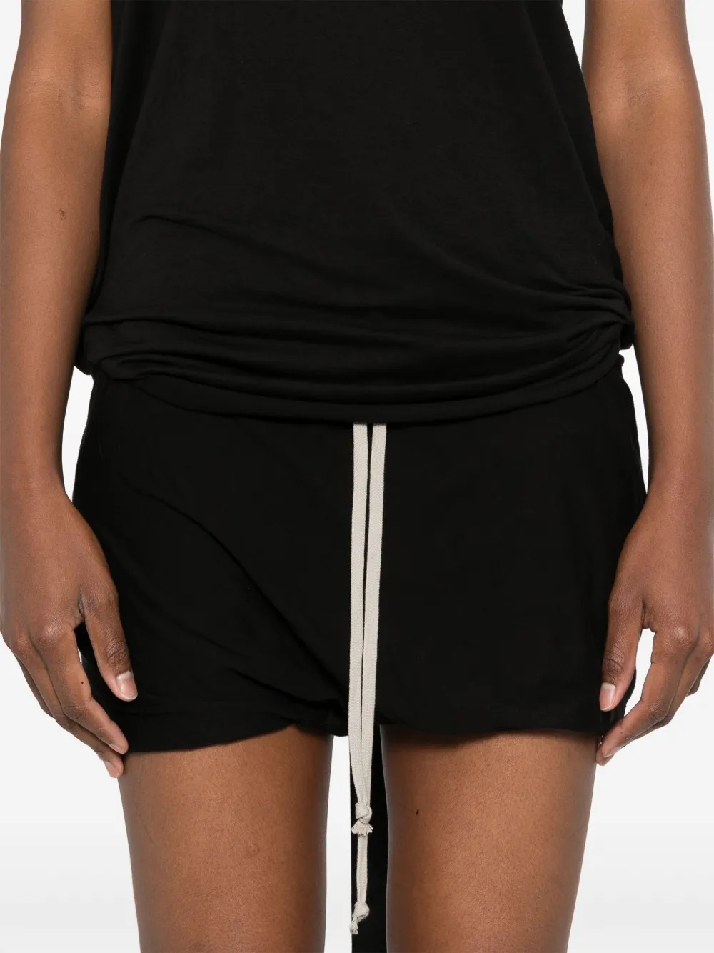Rick Owens Drkshdw Buds Skirt Style Shorts In Black
