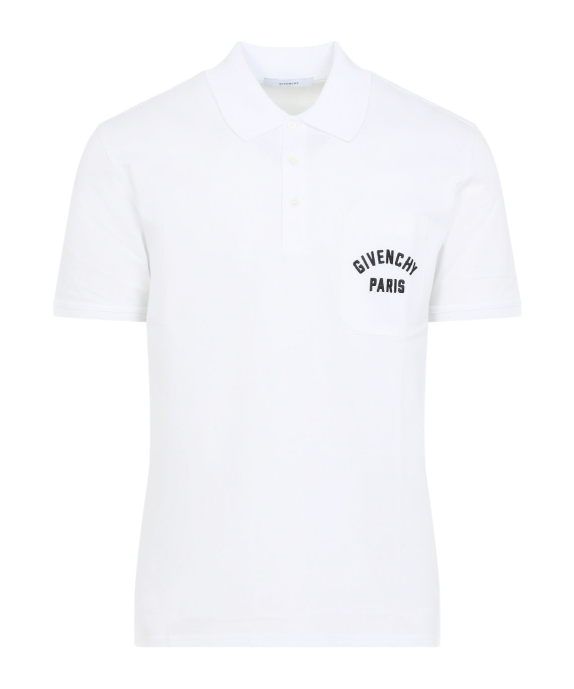 Givenchy Polo Shirt With Short Sleeves And Chest Pocket In White