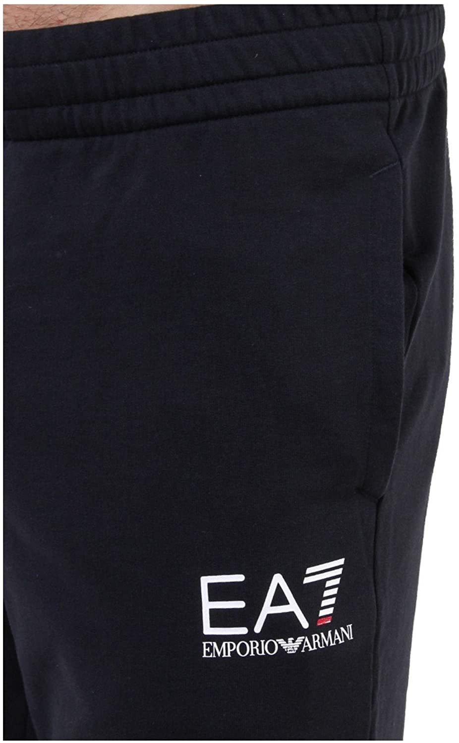 Ea7 Vertical Collar Logo Two-piece Suit In Black