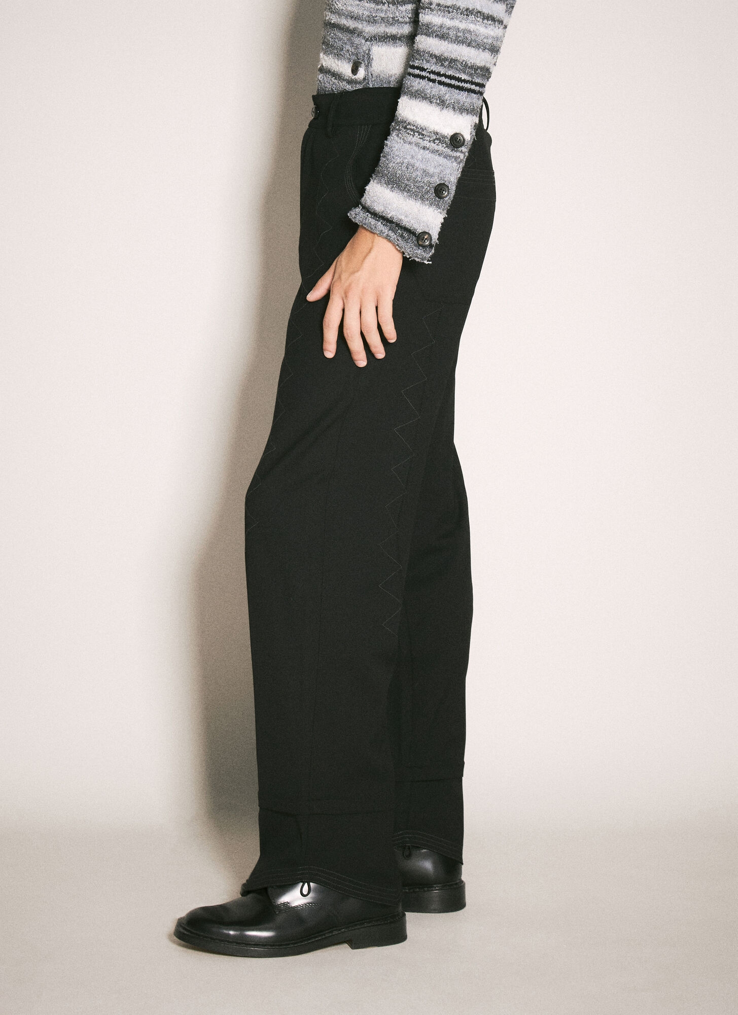 Kiko Kostadinov Jacklight Wool Pants In Black