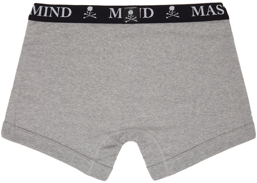 Mastermind Japan Three Pieces Of Logo Boxer Panties In Red