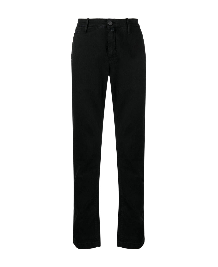 Jacob Cohen Bobby Mid-rise Tapered Chinos In Black