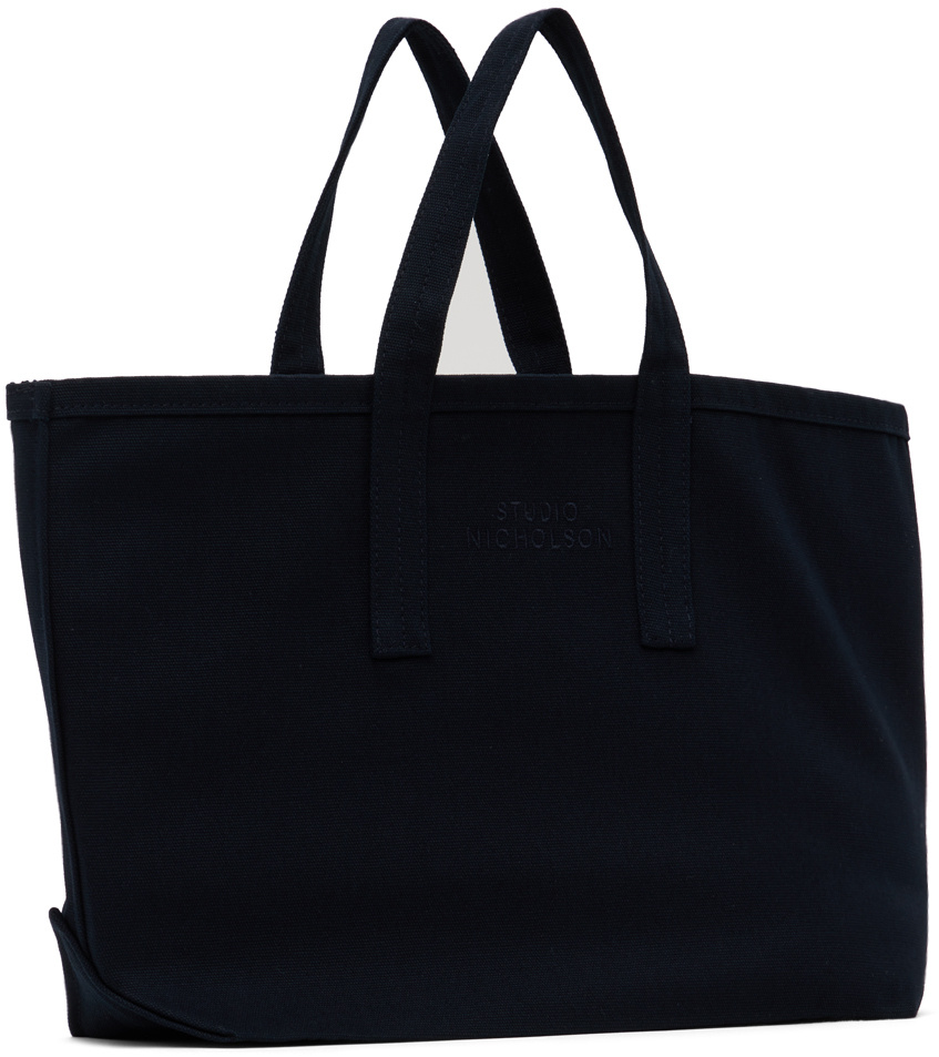 Studio Nicholson Double-handled Canvas Tote Bag In Blue