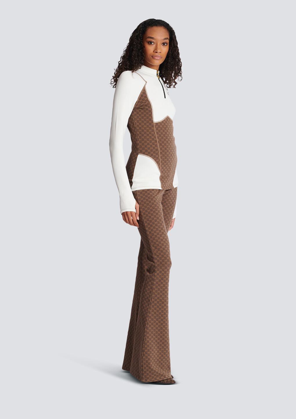 BALMAIN MINI MONOGRAM TECHNICAL TOP
