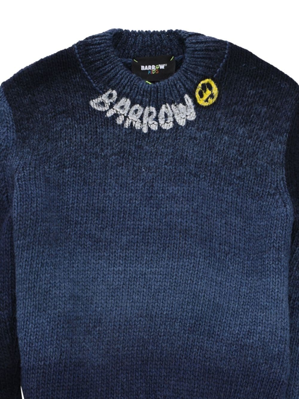 Barrow Logo Embroidered Sweater In Blue