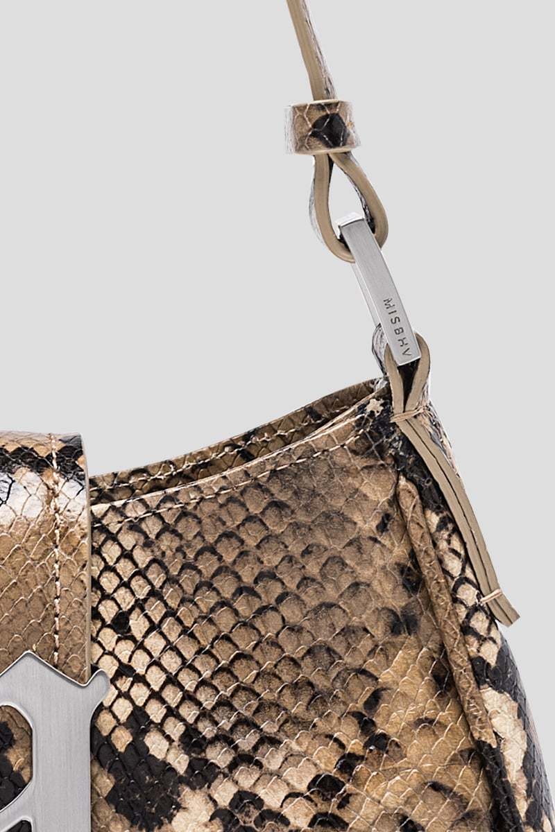Misbhv Logo Plaque Embossed Shoulder Bag In Brown