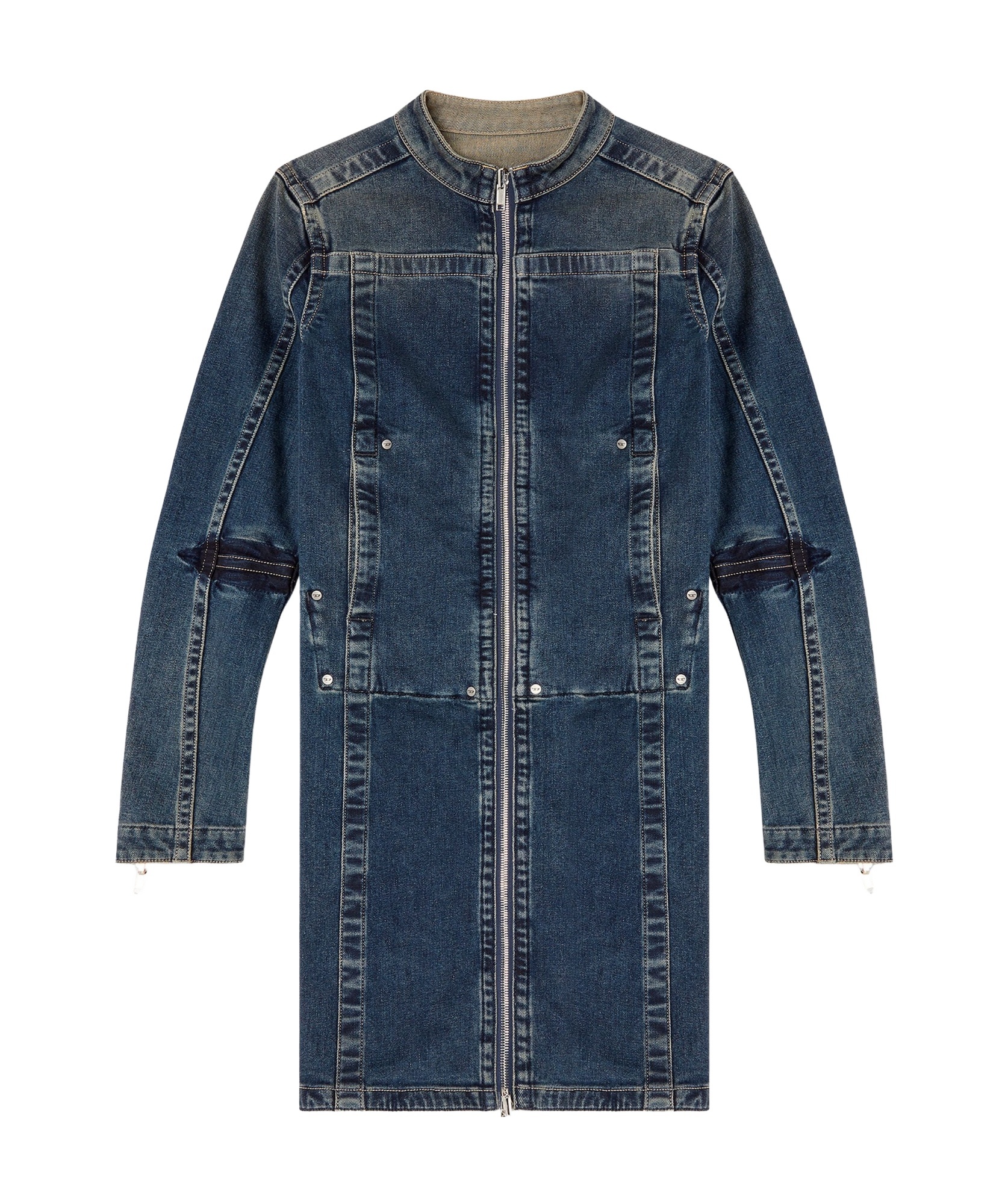 Diesel Short Dress In Rehab Denim In Blue