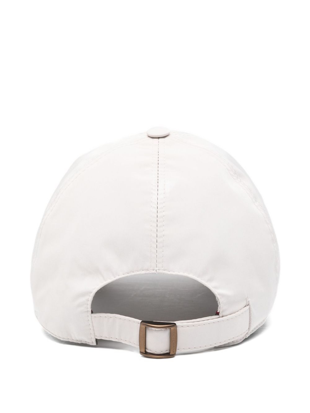 Brunello Cucinelli Signature Baseball Cap Curved Brim In White