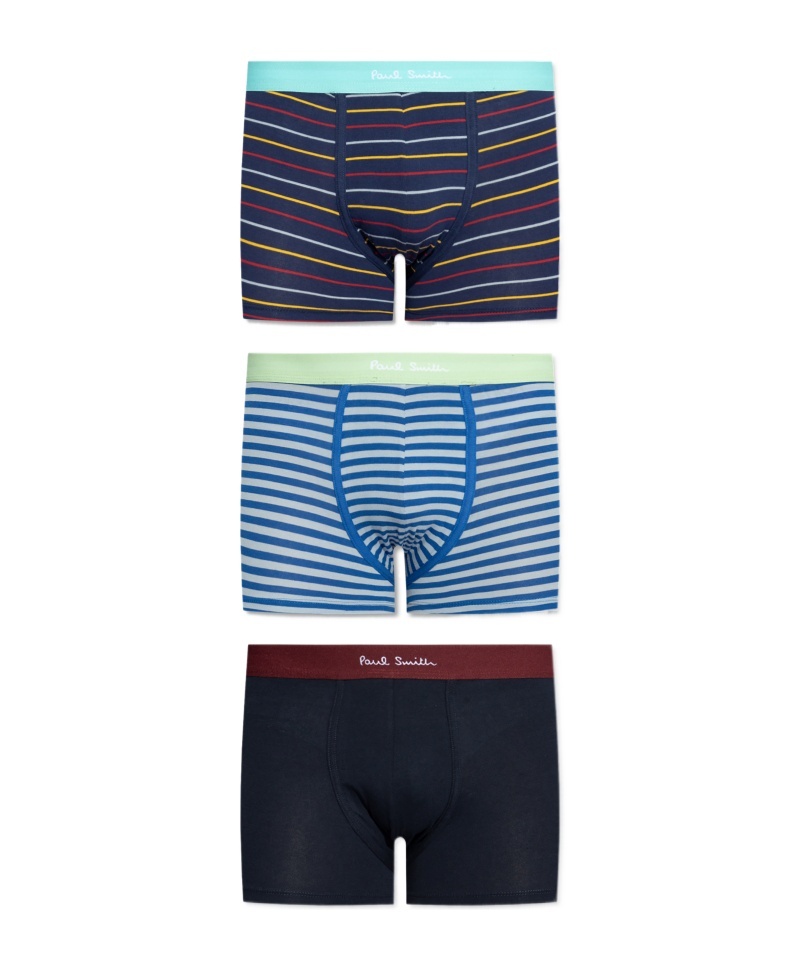 PAUL SMITH LOGO-WAISTBAND BOXERS (PACK OF THREE)