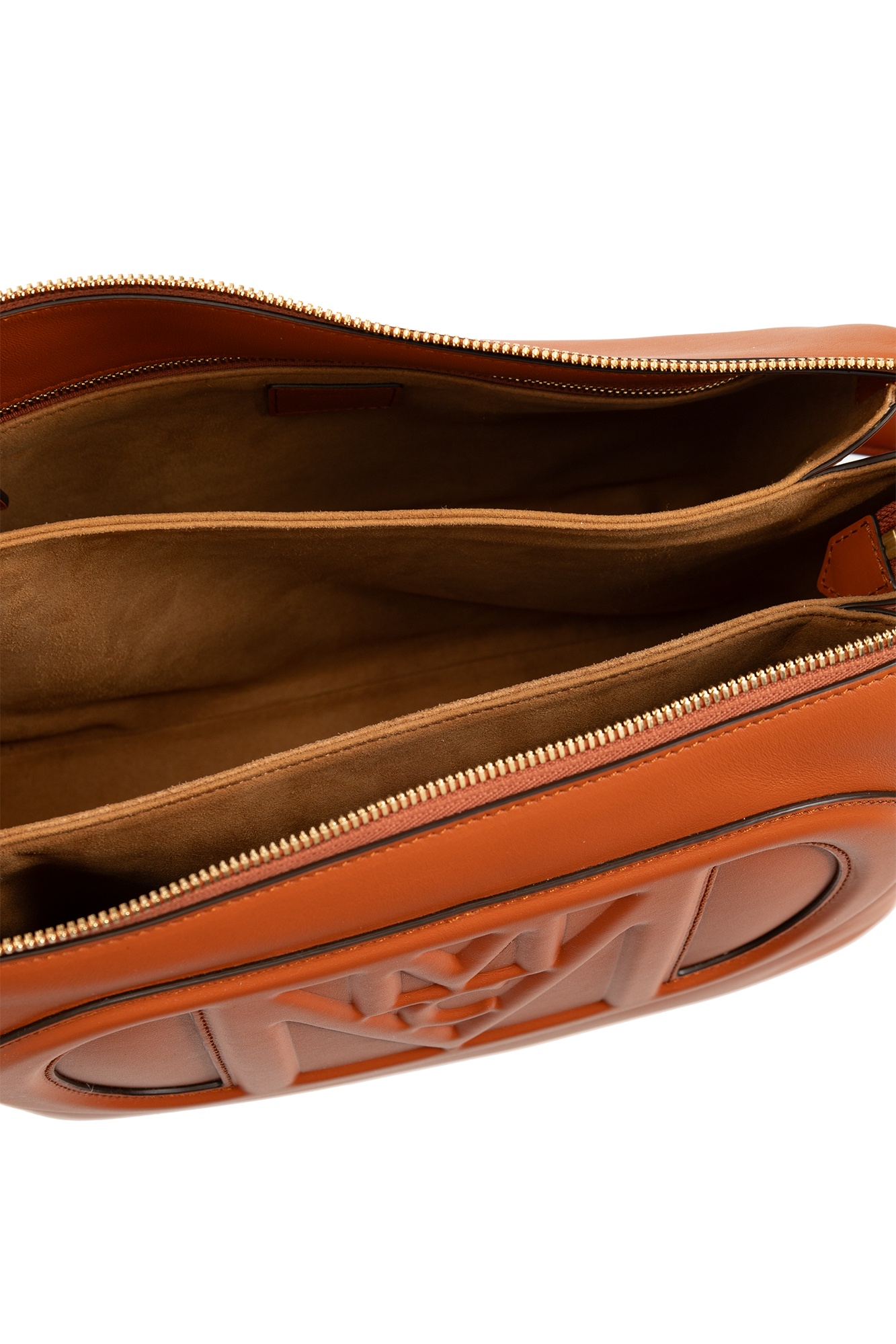 Mcm Logo Shoulder Bag In Brown