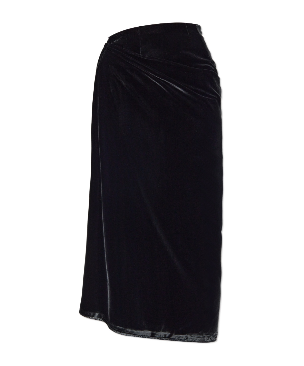 Etro Convertible Wrap-effect Velvet Midi Skirt In Black