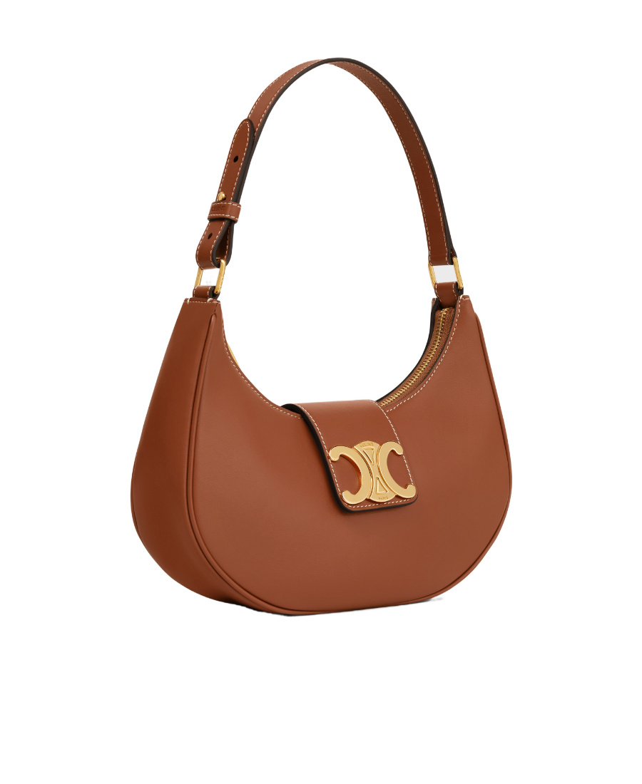 Celine Medium Ava Triomphe Shoulder Bag In Brown