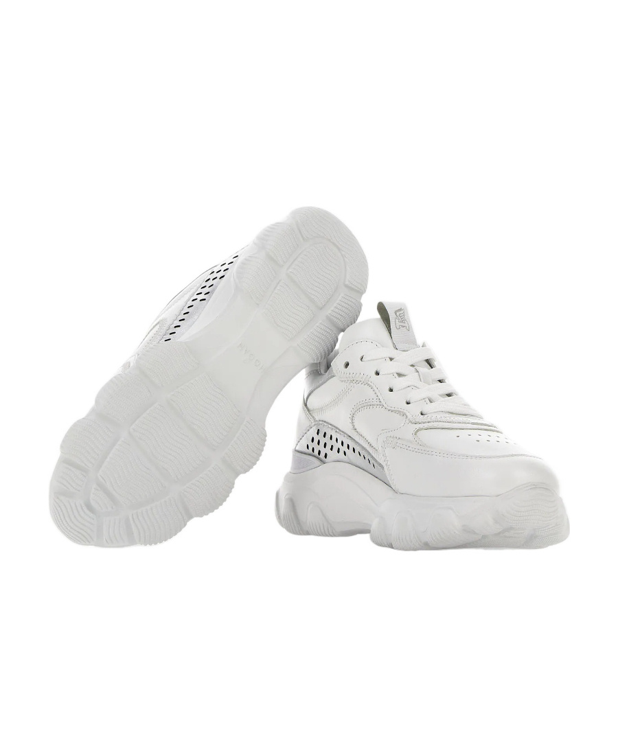 Hogan Hyperactive Lace-up Sneakers Shoes In White