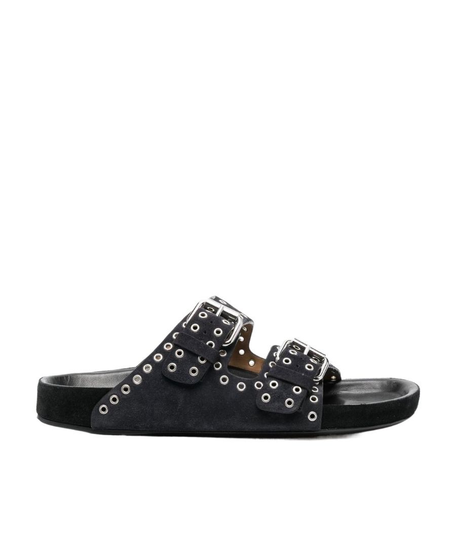 Isabel Marant Lennya Suede Platform Sandal In Black