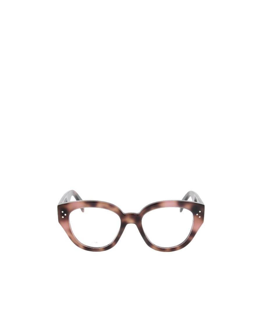 Celine Tortoiseshell-effect Round-frame Glasses In Multicolor
