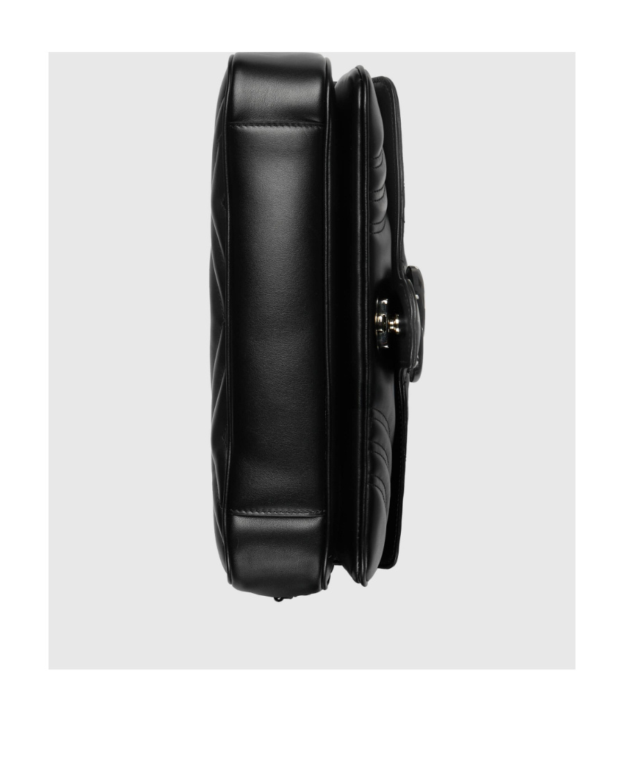 Shop Gucci Gg Marmont Shoulder Bag In Black