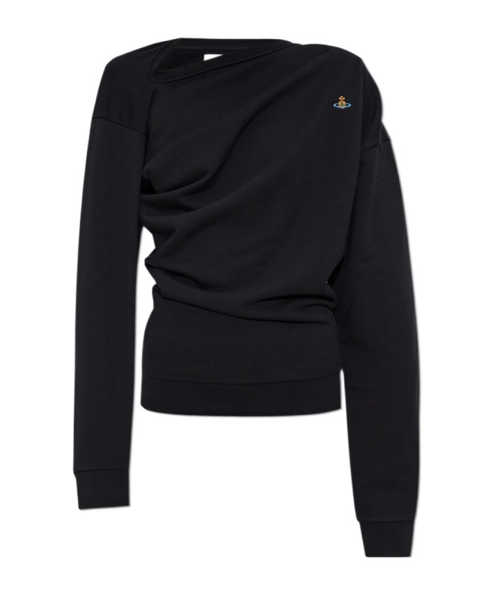Vivienne Westwood Asymmetric Sweatshirt In Black