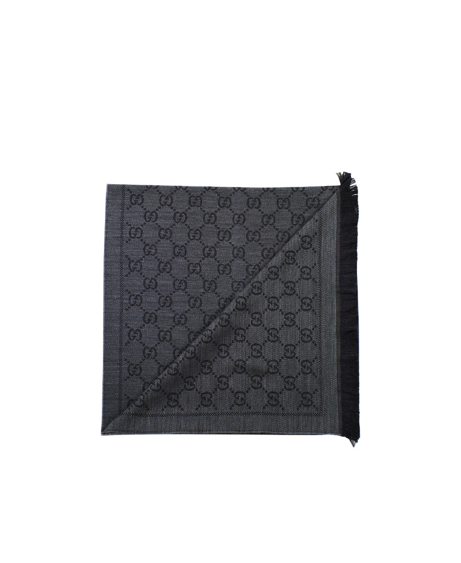 Gucci All-over Gg-logo Print Scarf In Black