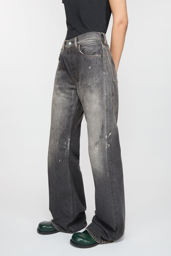 Acne Studios Loose Fit Jeans In Black
