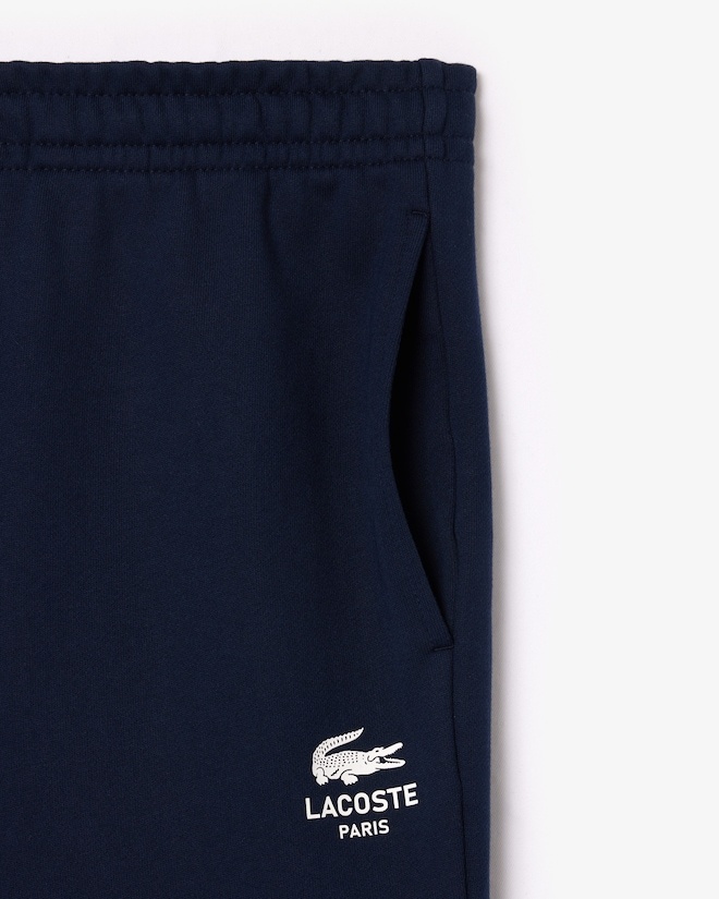 Lacoste Tapered Leg Sweatpants In Black