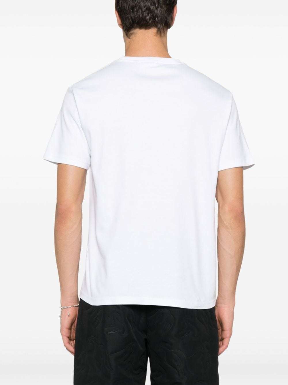 Gcds Logo-appliqqué Cotton T-shirt In White