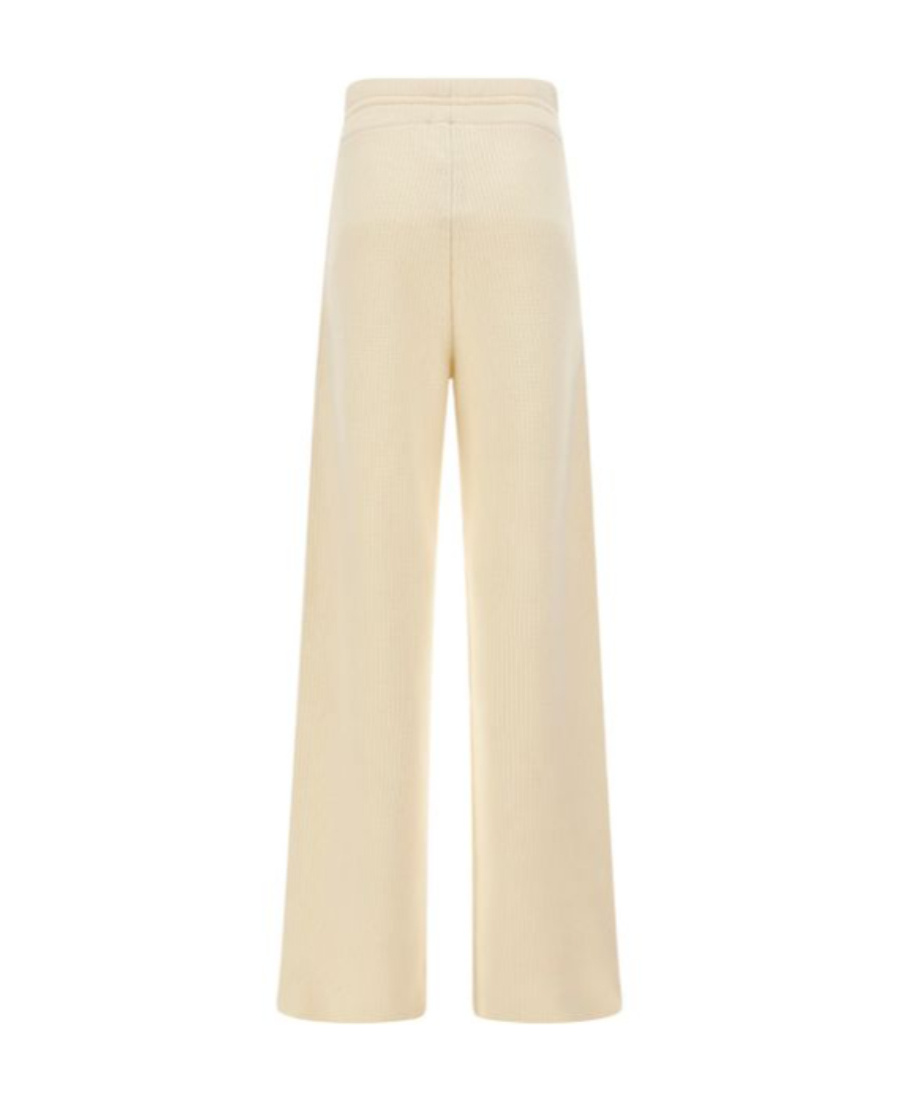 Fabiana Filippi Side Lace Knitted Casual Pants In Nude