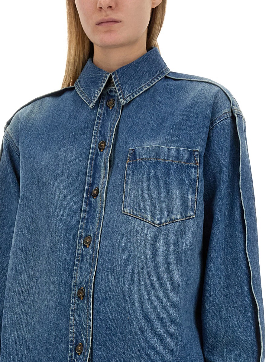 VICTORIA BECKHAM LONG-SLEEVED LAPEL SHIRT