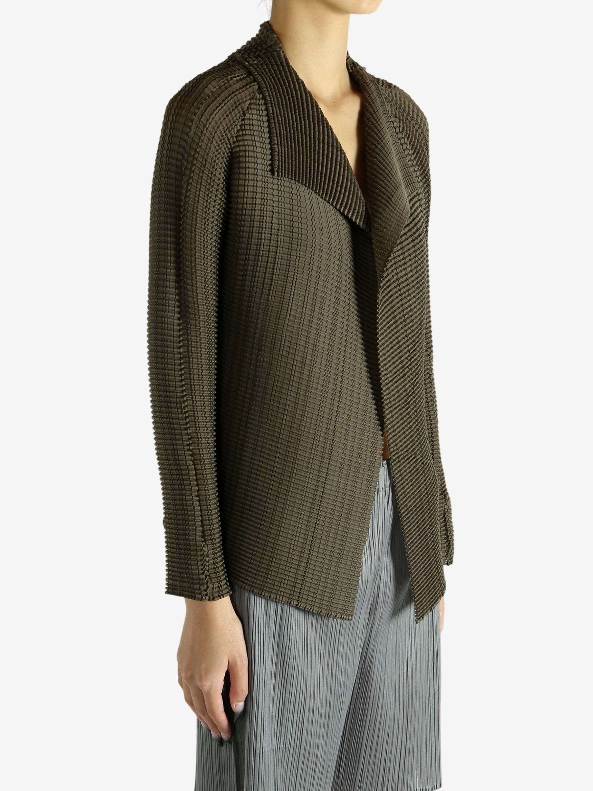 Issey Miyake Wooly Pleats-58 In Green
