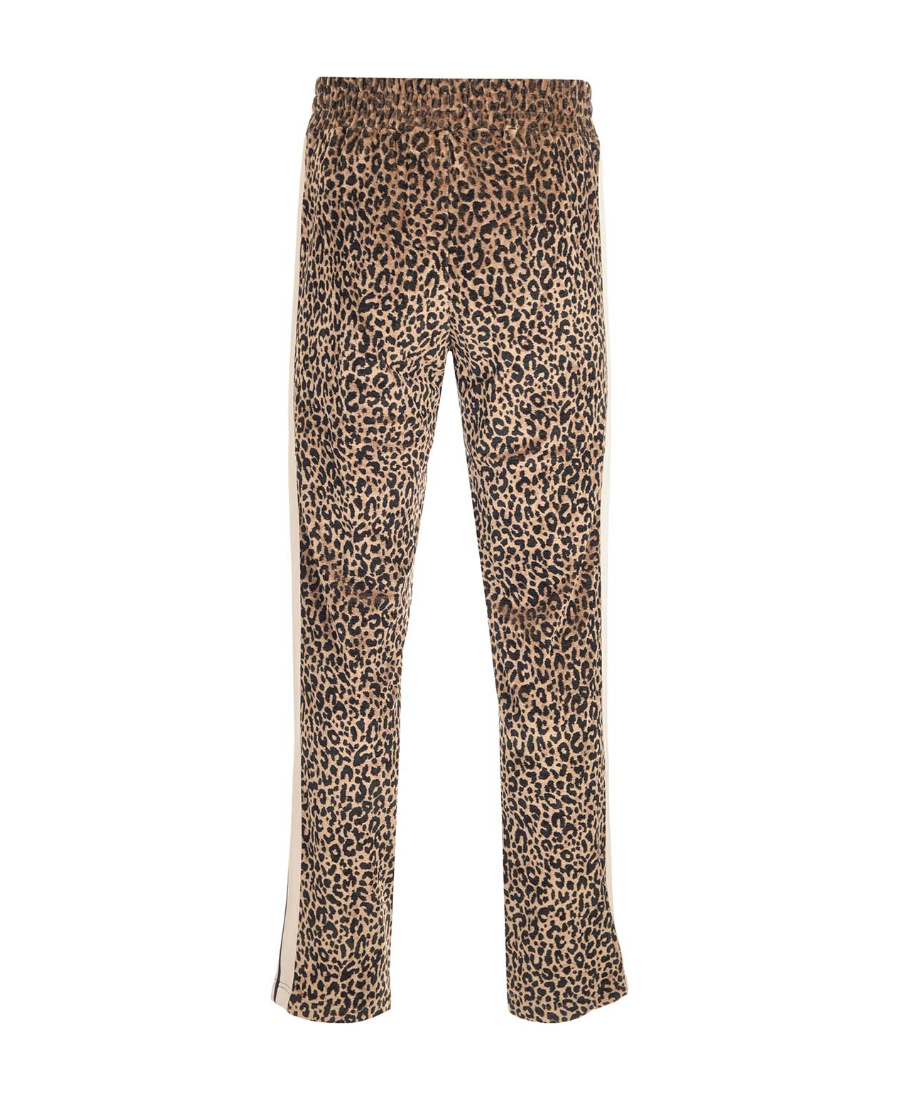 Palm Angels Leopard-print Track Pants In Nude