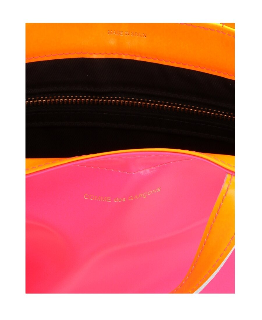 COMME DES GARÇONS COLOUR-BLOCK SQUARE TOTE BAG