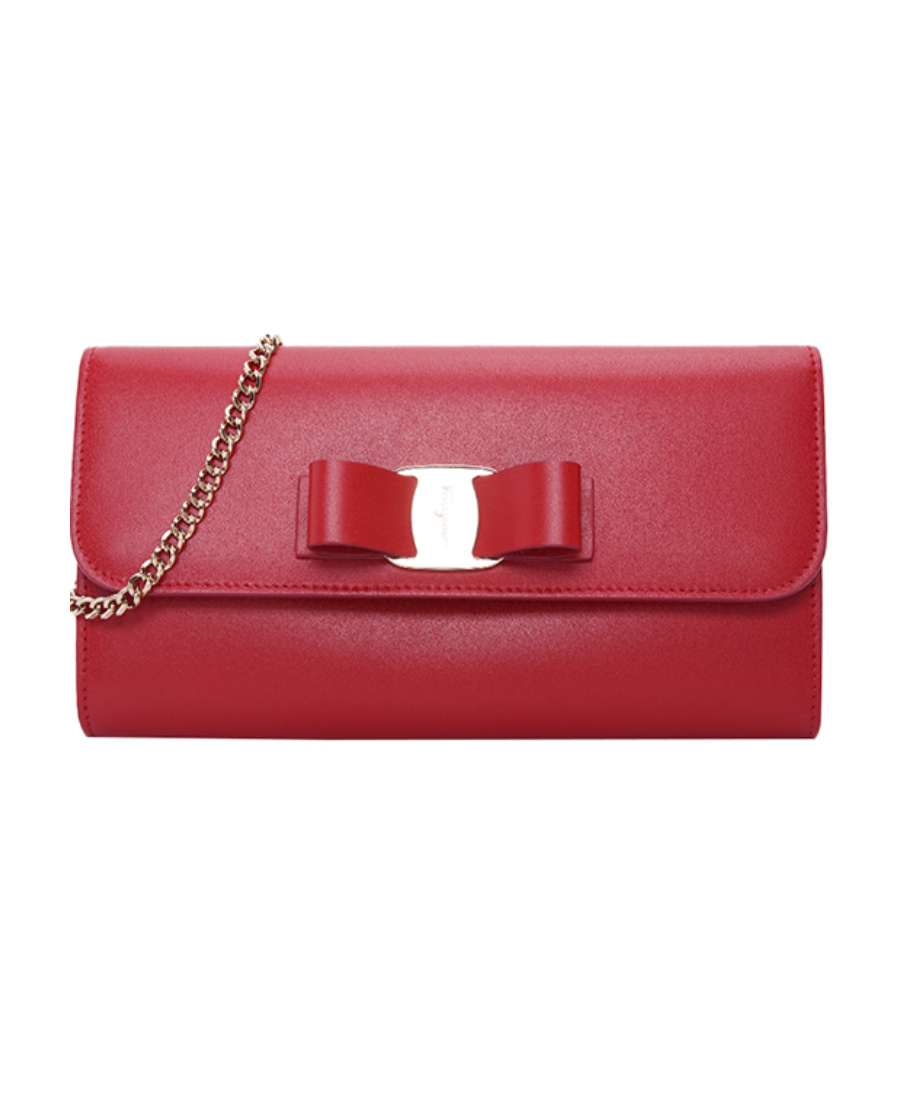 Ferragamo Mini Vara Bowtie Shoulder Bag In Red