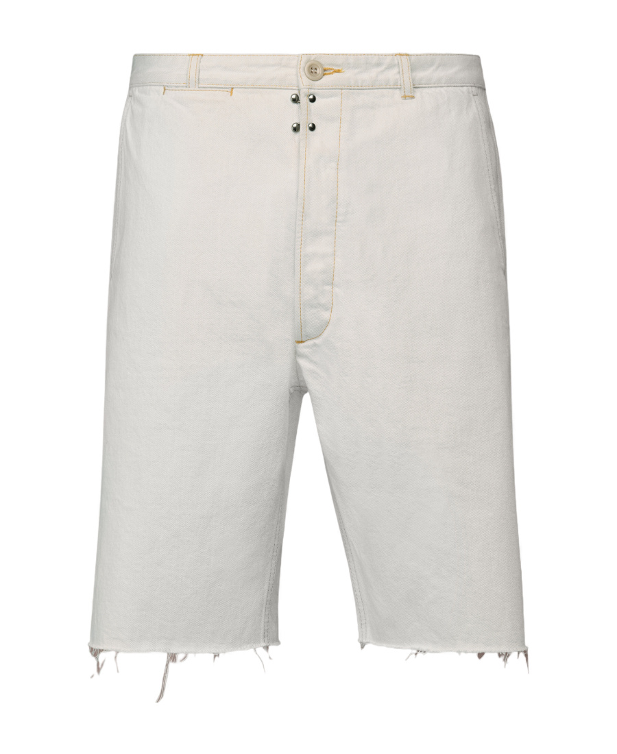 Maison Margiela Cotton Denim Shorts In White