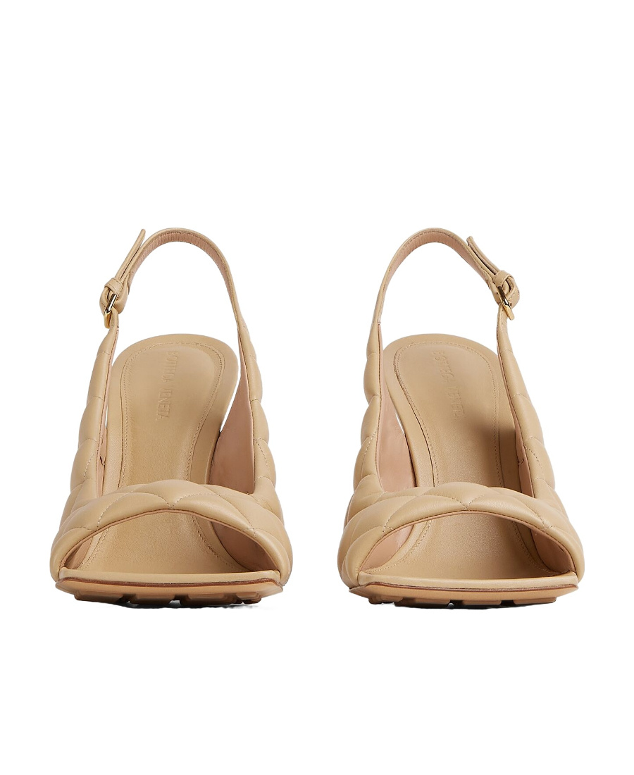 Bottega Veneta Padded Leather Slingback Sandals In Nude